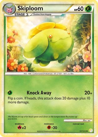 Skiploom (51) Reverse Holofoil - HeartGold & SoulSilver
