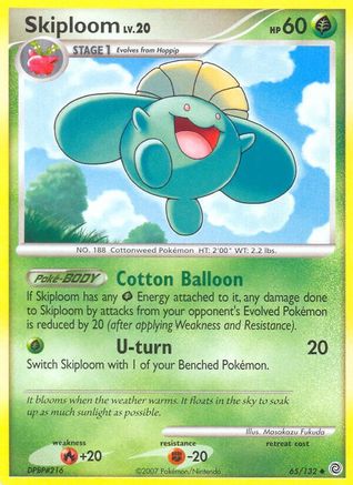 Skiploom (65) Reverse Holofoil - Secret Wonders