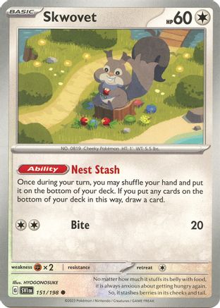Skwovet (151) Reverse Holofoil - Scarlet & Violet