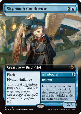 Skycoach Conductor // All Aboard (Extended Art) (322) Foil - Secrets of Strixhaven