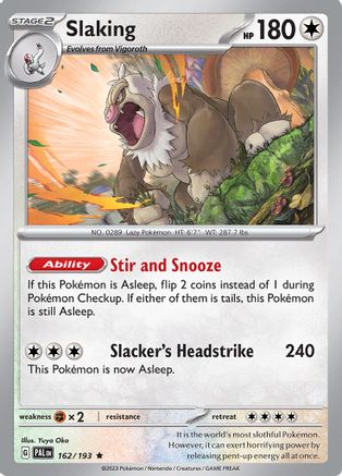 Slaking (162) Reverse Holofoil - Paldea Evolved