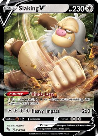 Slaking V (58) Holofoil - Pokemon GO