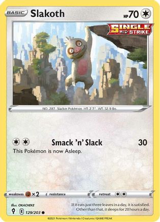 Slakoth (129) Reverse Holofoil - Evolving Skies