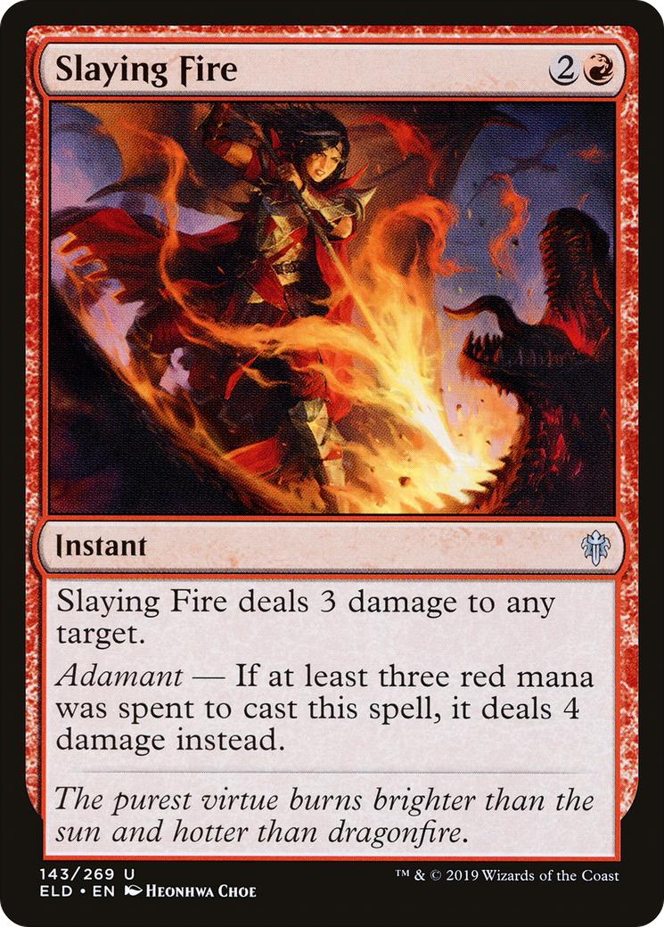 Slaying Fire (143) - Throne of Eldraine Foil
