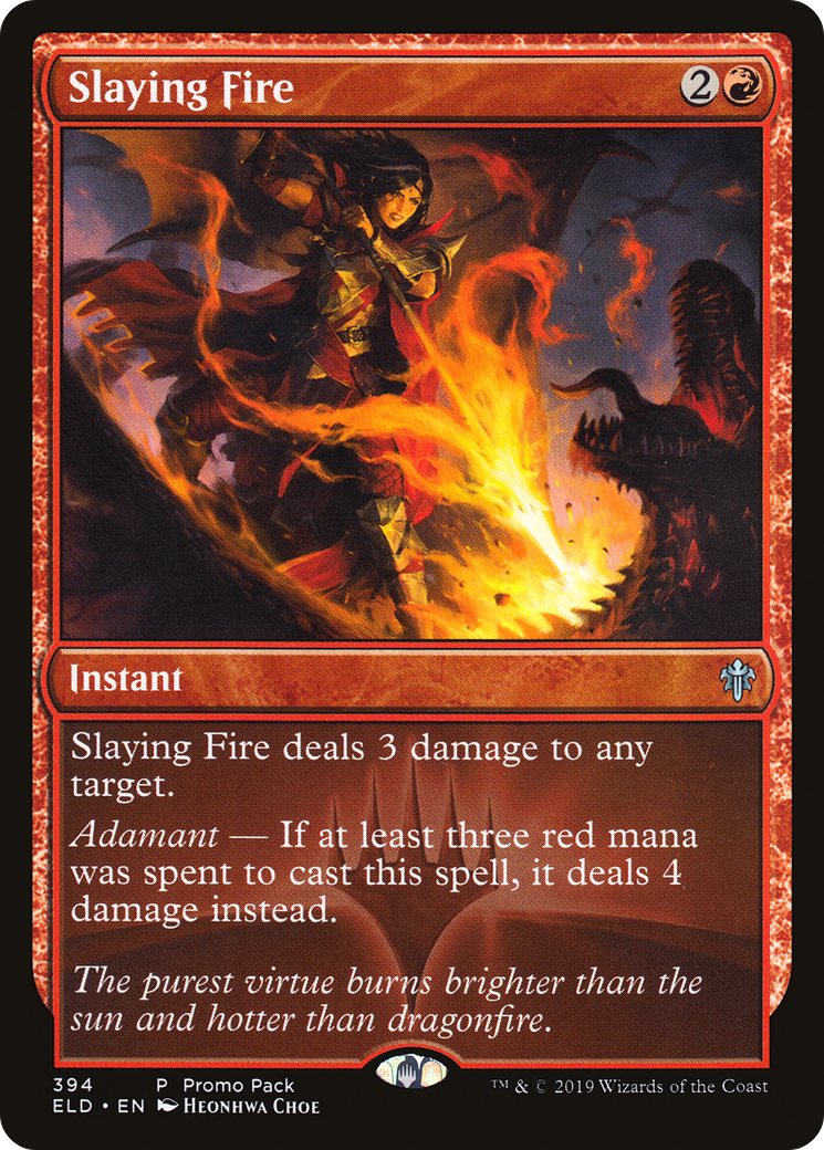 Slaying Fire (394) - Throne of Eldraine Foil