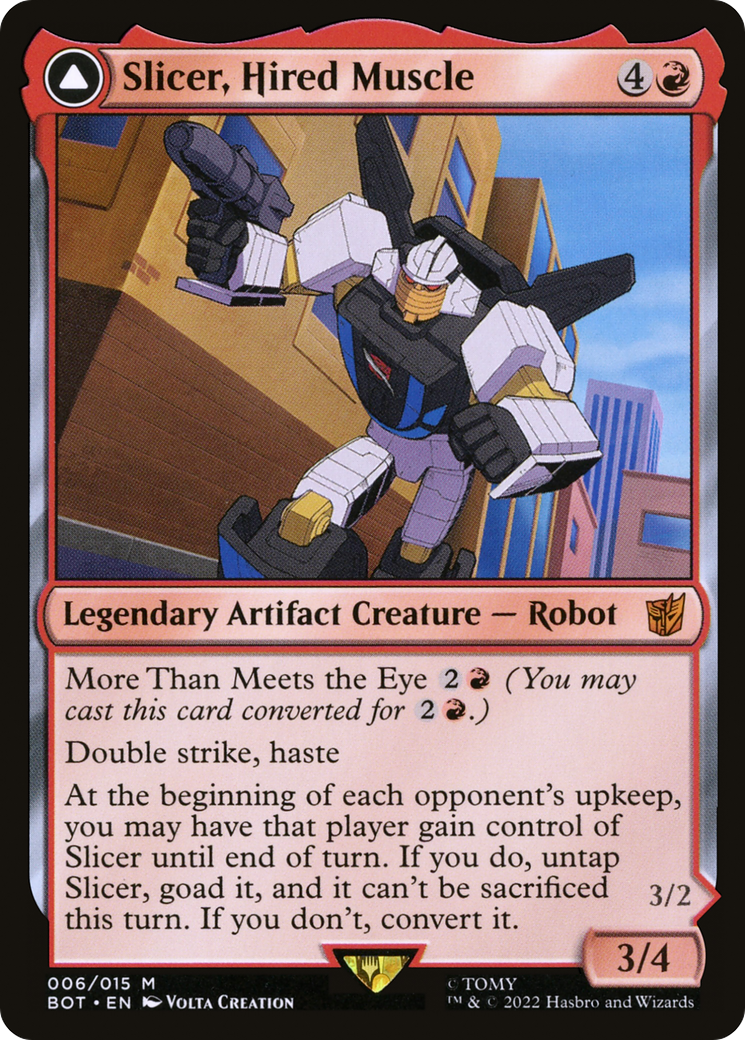 Slicer, Hired Muscle // Slicer, High-Speed Antagonist (006) - Transformers