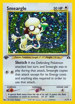 Smeargle (11) (1st Edition) Holofoil - Neo Discovery