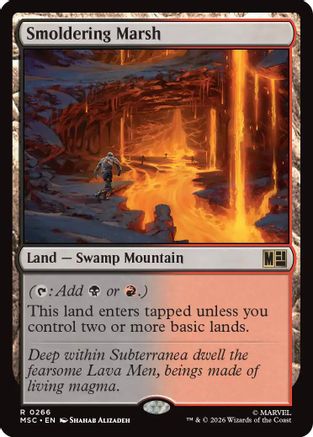 Smoldering Marsh (266) Surge Foil - Commander: Marvel Super Heroes