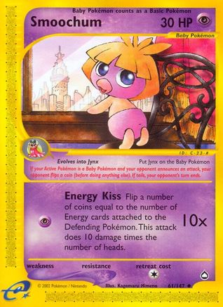 Smoochum (61) Reverse Holofoil - Aquapolis