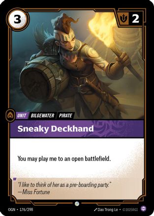 Sneaky Deckhand (176) - Origins