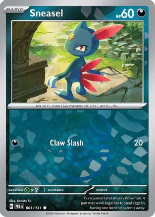 Sneasel (Master Ball Pattern) (61) Reverse Holofoil - Prismatic Evolutions