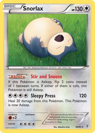 Snorlax (58) Reverse Holofoil - Generations