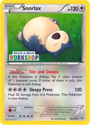 Snorlax (Build-a-Bear Workshop Exclusive) (80) - Miscellaneous Cards & Products