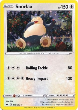 Snorlax (Cosmos Holo) (Blister Exclusive) (140) Holofoil - Sword & Shield