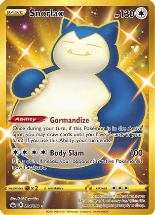 Snorlax (Gold) (224) Holofoil - Chilling Reign