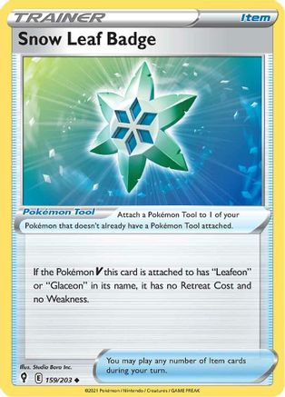 Snow Leaf Badge (159) - Evolving Skies