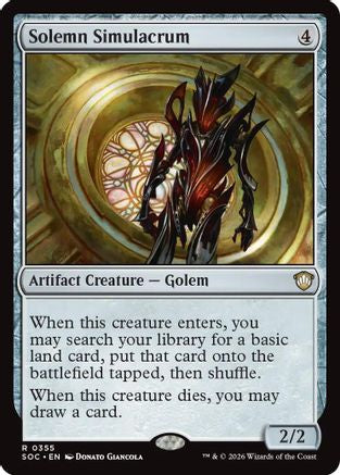 Solemn Simulacrum (355) - Commander: Secrets of Strixhaven