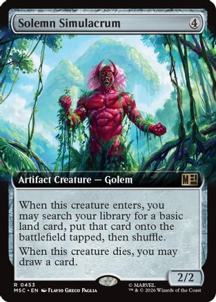 Solemn Simulacrum (Extended Art) (453) - Commander: Marvel Super Heroes