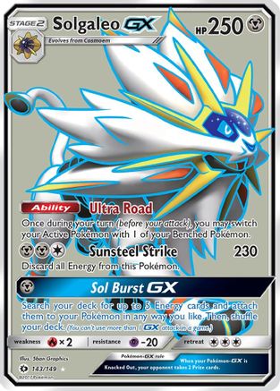 Solgaleo GX (Full Art) (143) Holofoil - Sun & Moon