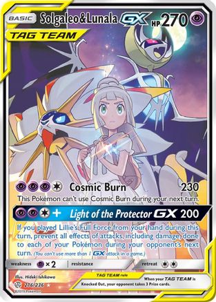 Solgaleo & Lunala GX (Alternate Full Art) (216) Holofoil - Cosmic Eclipse