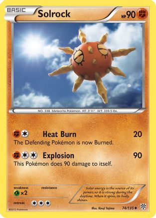 Solrock (74) Reverse Holofoil - Plasma Storm