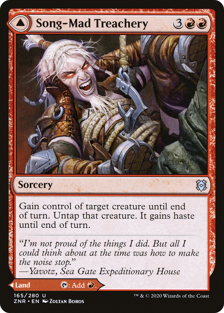 Song-Mad Treachery // Song-Mad Ruins (165) - Zendikar Rising