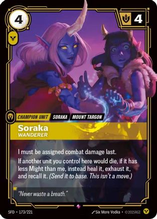 Soraka – Wanderer (173) Foil - Spiritforged