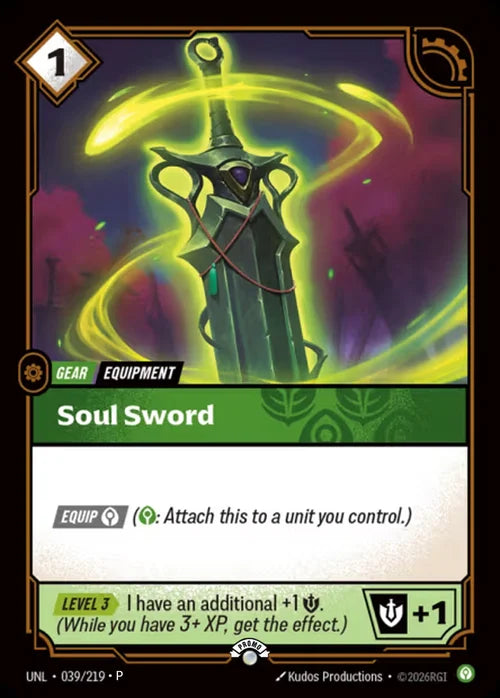 Soul Sword (039) Foil - Riftbound Promotional Cards