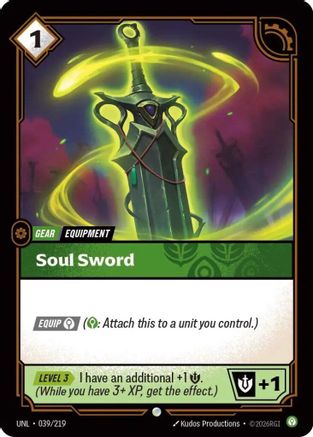 Soul Sword (039) Foil - Unleashed