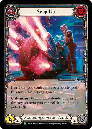 Soup Up (Blue) (Extended Art) (LGS197) Rainbow Foil - Flesh and Blood: Promo Cards