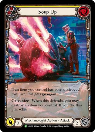 Soup Up (Yellow) (Extended Art) (LGS196) Rainbow Foil - Flesh and Blood: Promo Cards