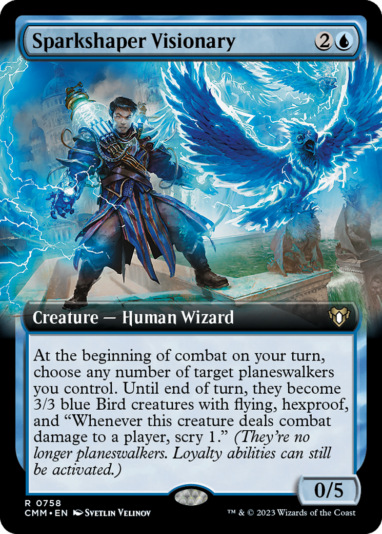 Sparkshaper Visionary (Extended Art) (758) - Commander Masters
