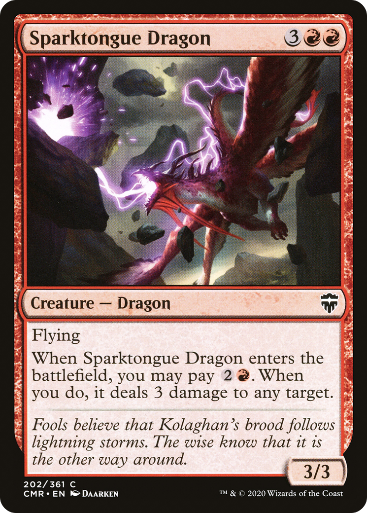 Sparktongue Dragon (202) - Commander Legends Foil