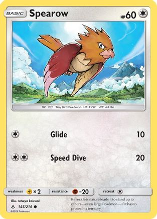 Spearow (145) Reverse Holofoil - Unbroken Bonds