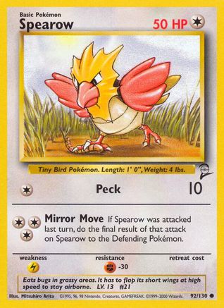 Spearow (92) - Base Set 2
