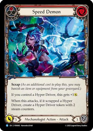 Speed Demon (Red) (PEN065) Rainbow Foil - Compendium of Rathe