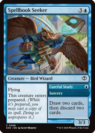 Spellbook Seeker // Careful Study (068) Foil - Secrets of Strixhaven