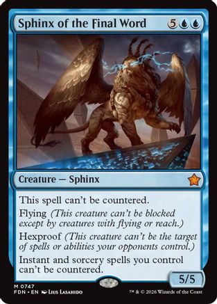 Sphinx of the Final Word (747) - Foundations