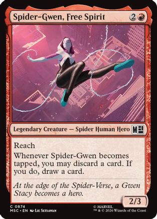 Spider-Gwen, Free Spirit (874) Foil - Commander: Marvel Super Heroes