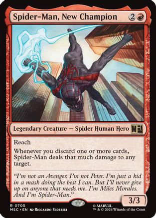 Spider-Man, New Champion (705) Foil - Commander: Marvel Super Heroes