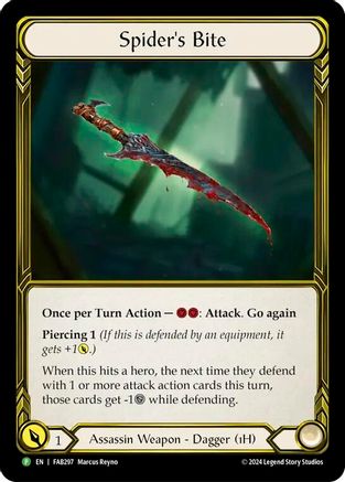 Spider's Bite (Right) (Golden) (FAB297) Cold Foil - Flesh and Blood: Promo Cards