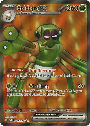 Spidops ex (Full Art) (223) Holofoil - Scarlet & Violet