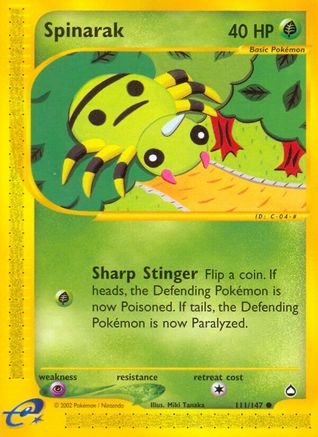 Spinarak (111) Reverse Holofoil - Aquapolis