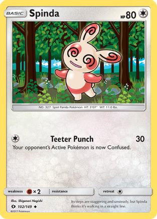 Spinda (102) Reverse Holofoil - Sun & Moon