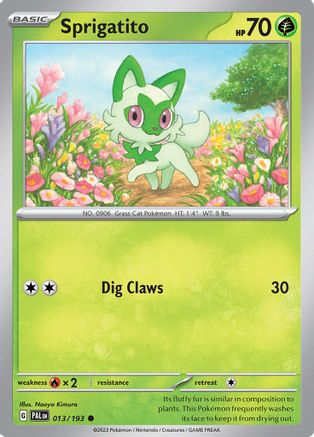Sprigatito (13) Reverse Holofoil - Paldea Evolved