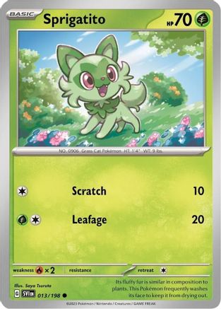Sprigatito (Mirage Holo) (13) Holofoil - Miscellaneous Cards & Products