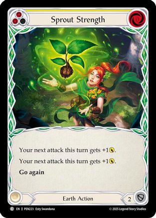 Sprout Strength (Yellow) (PEN223) Rainbow Foil - Compendium of Rathe