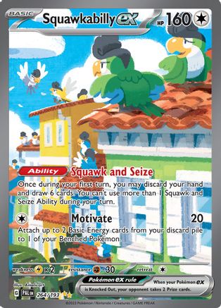 Squawkabilly ex (Alternate Full Art) (264) Holofoil - Paldea Evolved