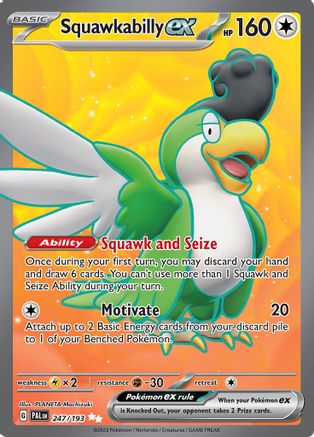 Squawkabilly ex (Full Art) (247) Holofoil - Paldea Evolved