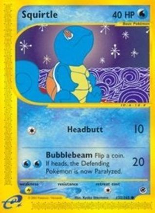 Squirtle (132) Reverse Holofoil - Expedition